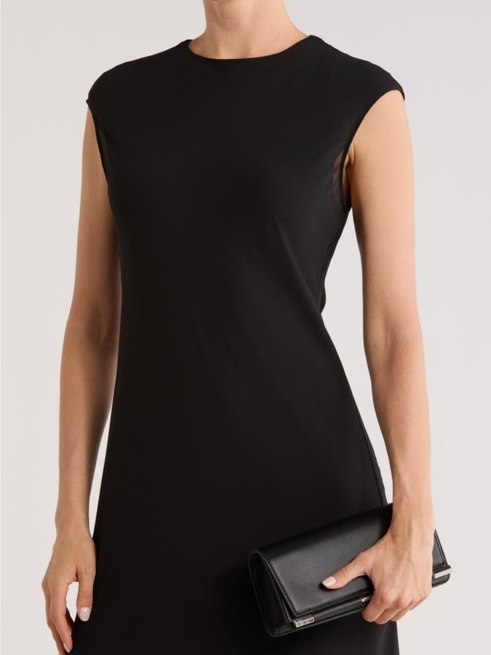 Bar Hardware Faux Leather Clutch